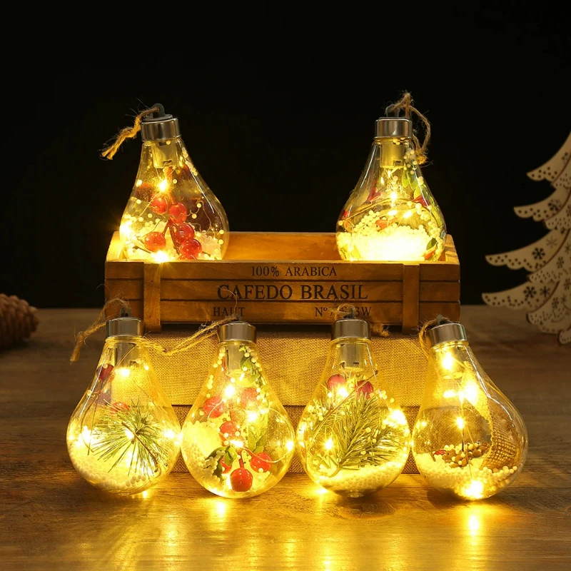 أضواء LED الجنية مع ورقة غلوب وميض لعيد الميلاد حفل زفاف عيد الشكر عيد الأم زينة عيد الميلاد مصباح الليل #1