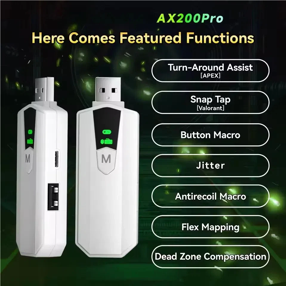 

AX200PRO Keyboard Mouse Adapter, High Performance Converter | Compatible with Popular FPS Games | PC & NS Platforms