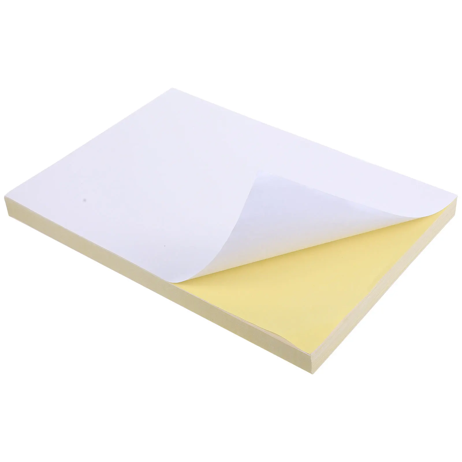 100 ورقة من ورق الملصقات القابل للطباعة، ورق ملصقات غير لامع ذاتي اللصق للطابعة، رسم الرسم، الكتابة، المشاريع الفنية