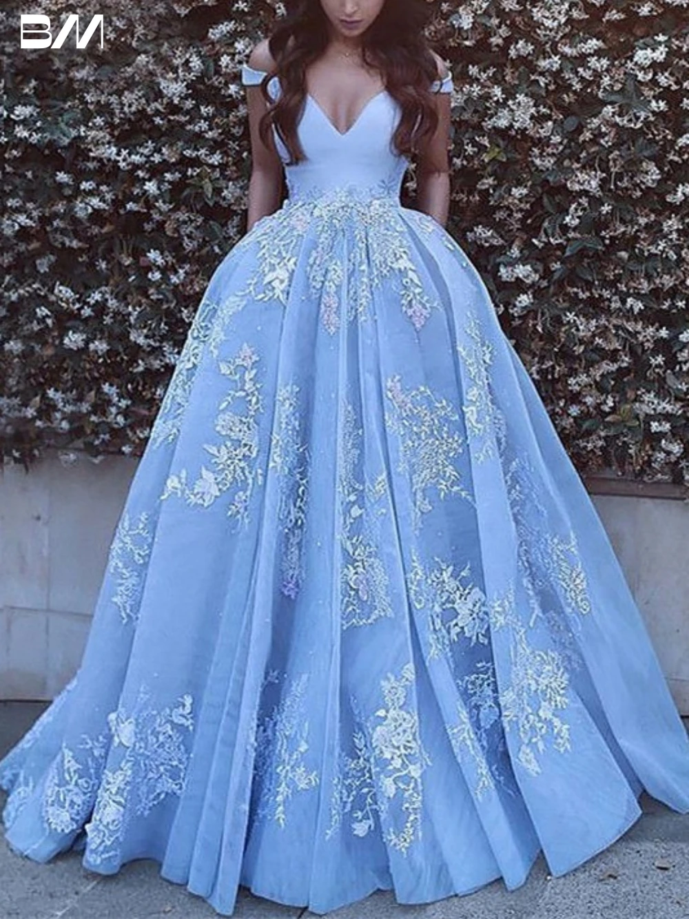 Robe de Soirée Bleue avec Appliques pour ixd'Anniversaire, Longueur au Sol, Éducative, pour Patients