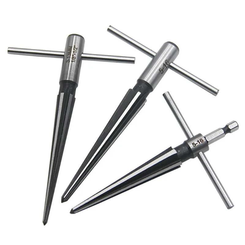 Conische Ruimer Hand Metalen Ruimer Ontbramen Vergroten Pin Gat Handheld Ruimer Voor Hout Metalen Kunststof Boorgereedschap 3-13Mm & 5/6-16Mm