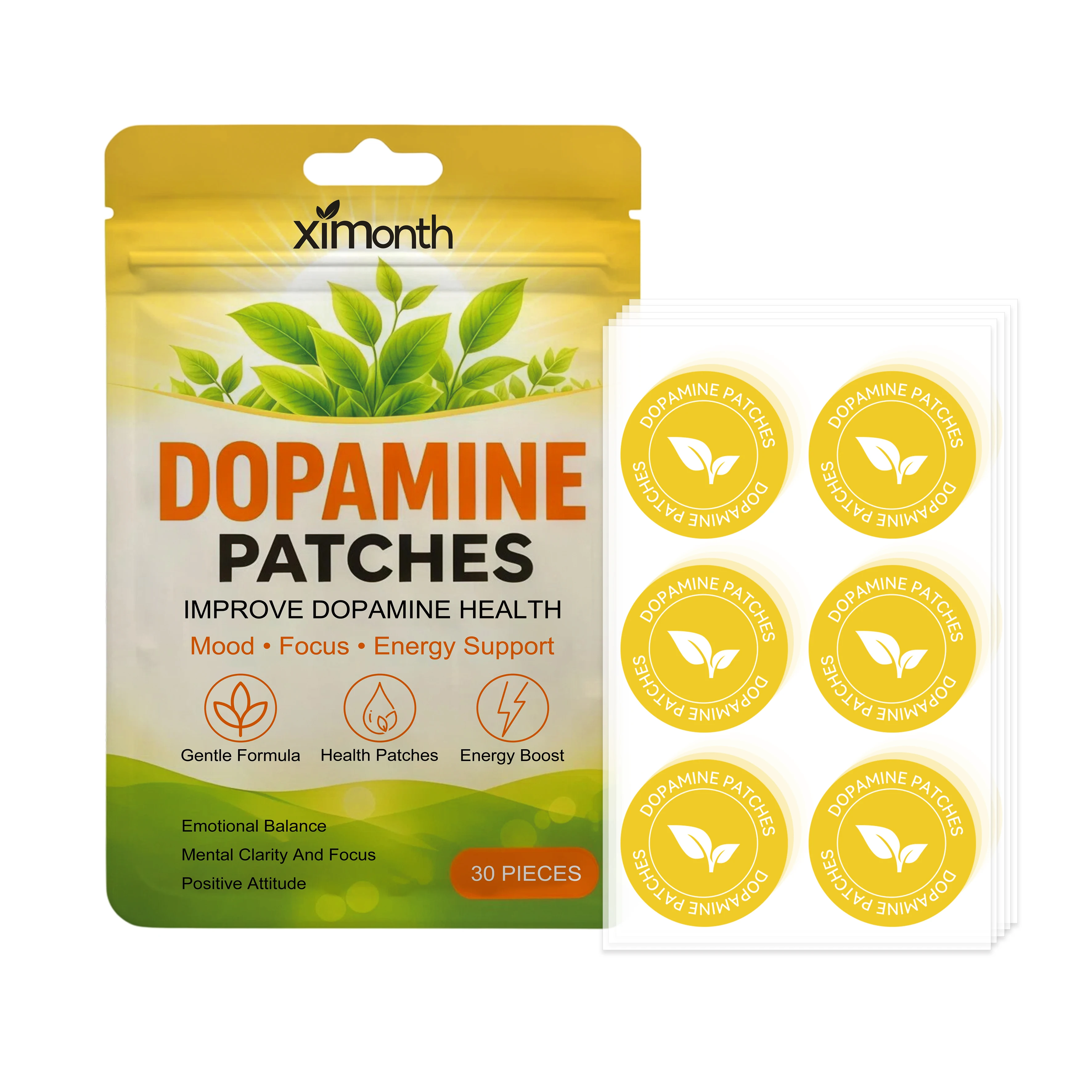 Dopamin-Pflaster Mild Praktisch Fördert Positive Stimmung Geistige Klarheit Langanhaltend Für Tägliche Arbeit und Studium