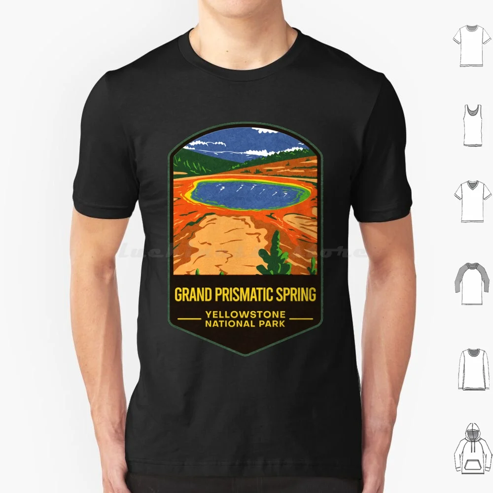 Grand Prismatic Spring Yellowstone National Park T Shirt Big Size 100% Cotton Grand Prismatic Spring Yellowstone National Park