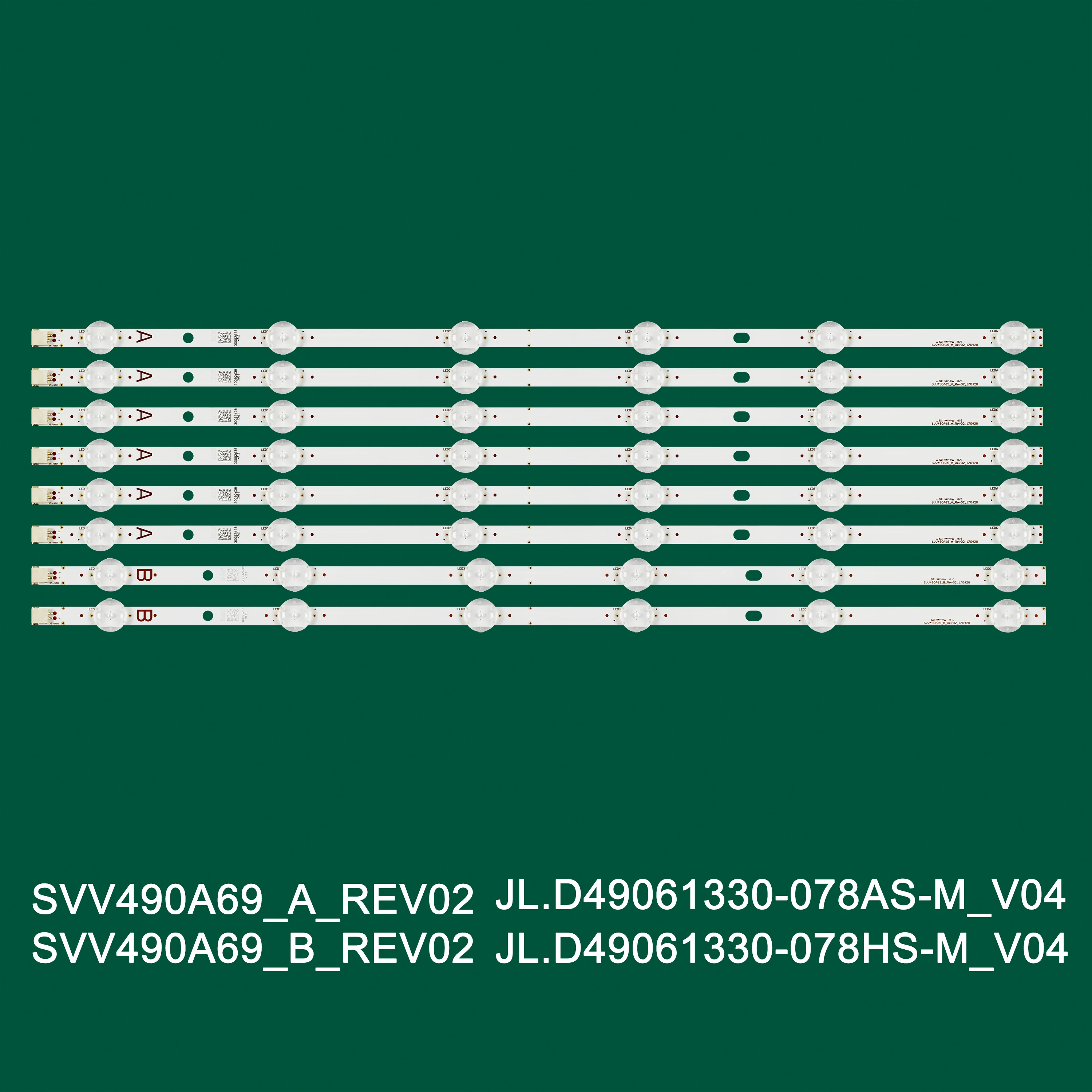 LED Bar for Panasonic TX-49FX352B TX-49GS550B TX-49GS352B TX-49FX550E TX-49FX555B VES490UNYL-2D-N01 JL.D49061330-078AS-M_V05