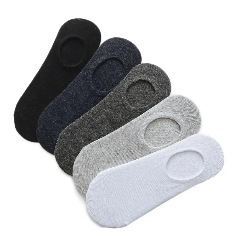 10 pairs fashionable men's boat socks summer anti slip silicone invisible ankle socks couple socks compression socks men