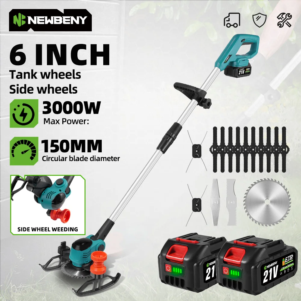 Image of NEWBENY 6 Pollici Rasaerba Elettrico Cordless Efficiente Giardino Erba Diserbo Potatura Taglio Strumento di Potatura Per Makita 18V Batteria Spille cod004