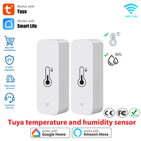 Tuya WiFi Smart Temperature and Humidity Sensor Battery Powered Monitoring Home Security Work With Alexa Google Home