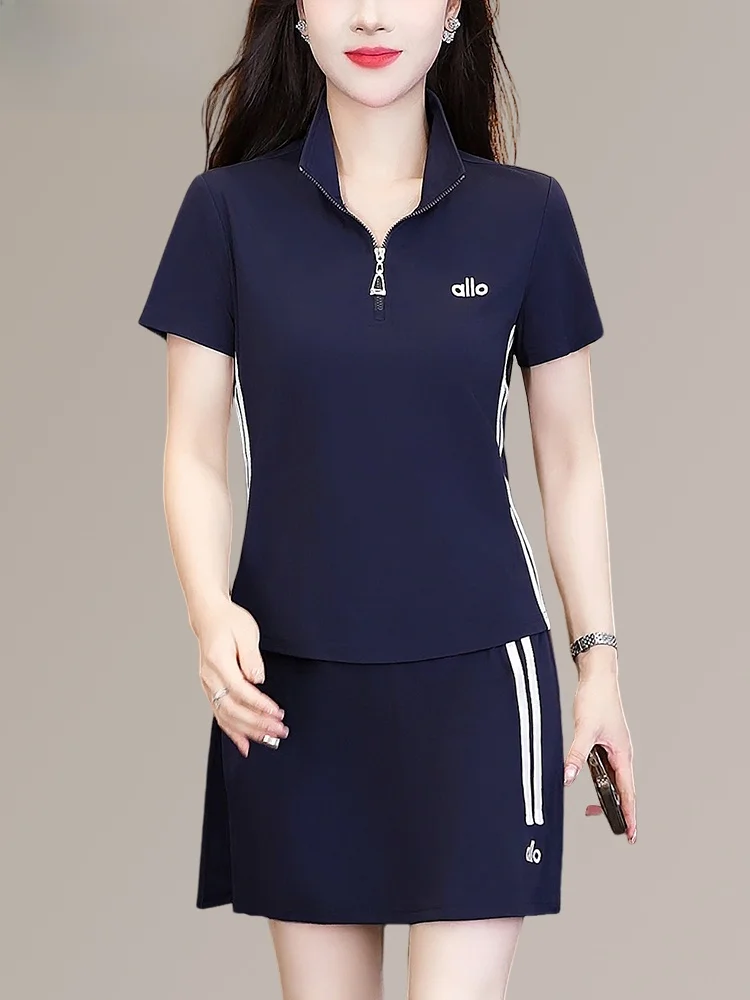 

Спортивный костюм TUCANO Ice Silk Fitn для бега, женский, с юбкой и капри, комплект из двух предметов, летняя новинка, спортивная одежда