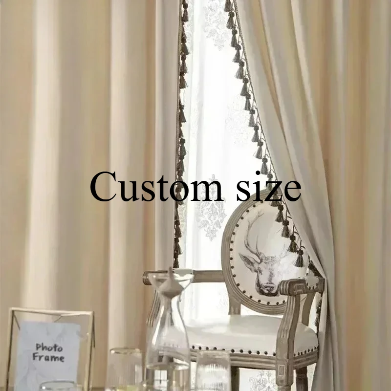 

Customized Luxury European Solid Color Velvet Thick Blackout Decorative Curtains for Living Room Bedroom Dining