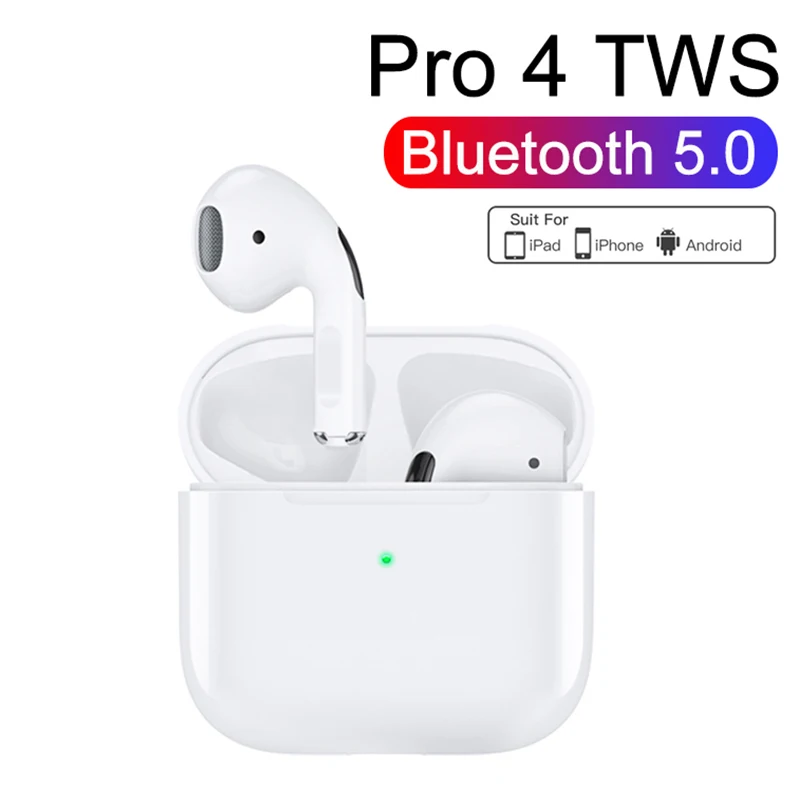 Pro 4 TWS Wireless Headphones Earphone Bluetooth-compatible Waterproof Bluetooth Headset with Mic for Xiaomi iPhone Pro4 Earbuds