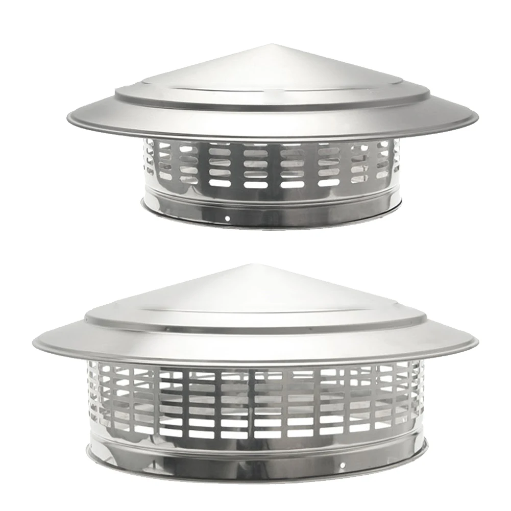 250mm Stainles-Steel Chimney Cap Exterior Wall Air Outlet Roof Pipe Exhaust Hood For Ventilation Ducts Chimneys Exhaust Hood