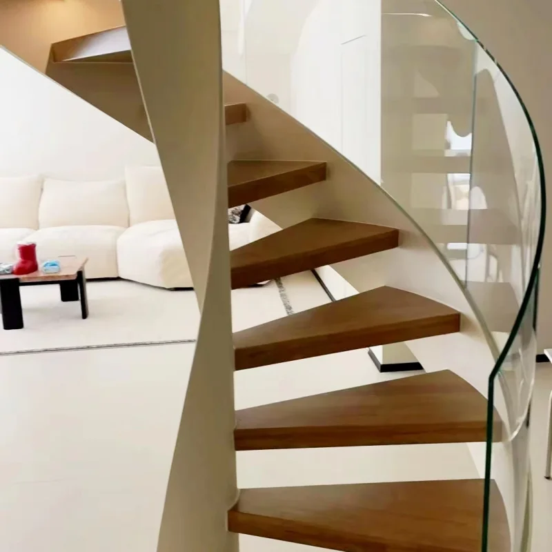 custom.VIKO Indoor Metal Rotating Solid Wood Stairs Staircase 2026