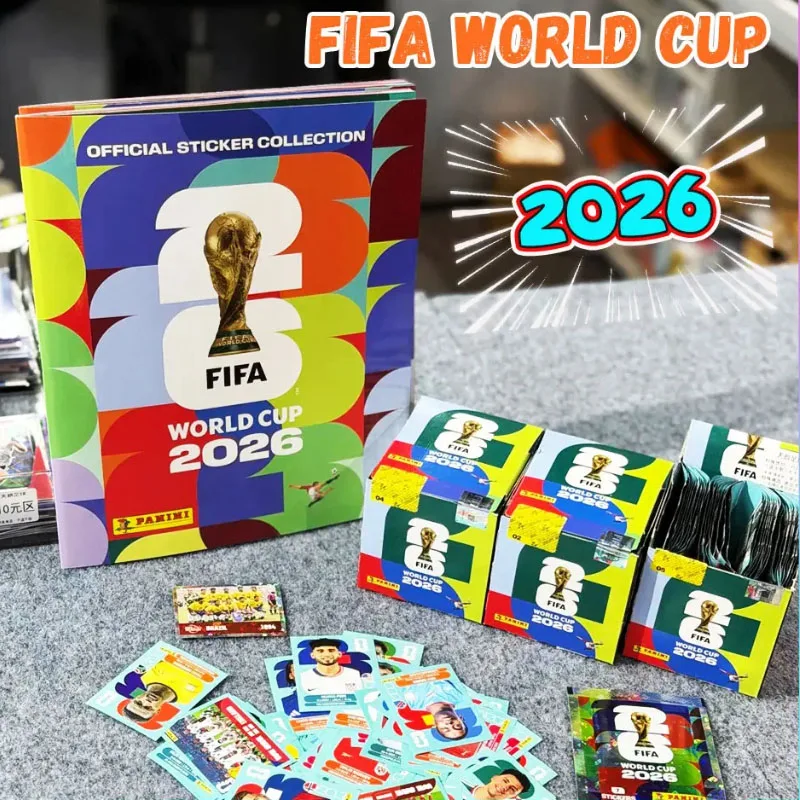 Autocollants Panini Coupe du Monde FIFA 2026 Version Internationale – Ensemble de Collection Rare pour Fans de Football – Cadeau Souvenir