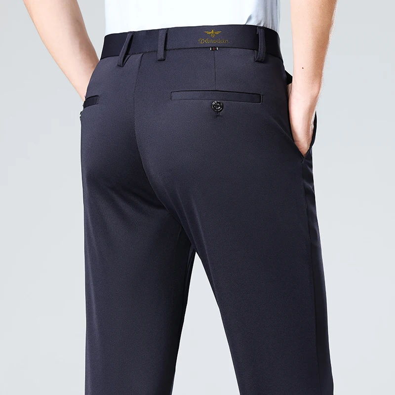 Suit Pants, Outdoor Men's Fashionable Business Casual Pants, Loose and Versatile Gentleman's Breathable Straight-leg Trousers