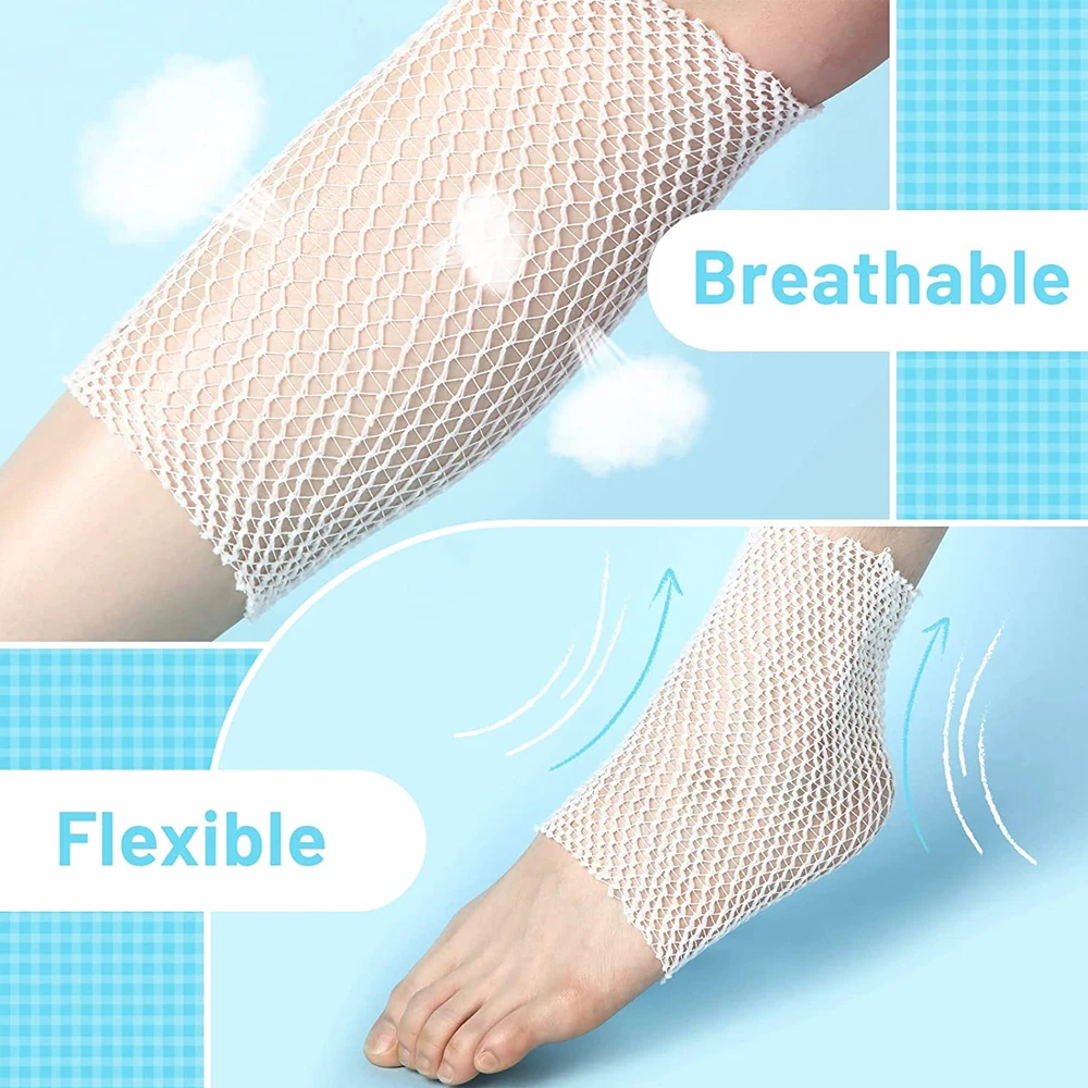 1 Roll Elastic Net Wound Dressing Net Tubular Bandage Mesh Tubing Tubular Gauze Fix Breathable Bandage Retainer  for Wrist Elbow