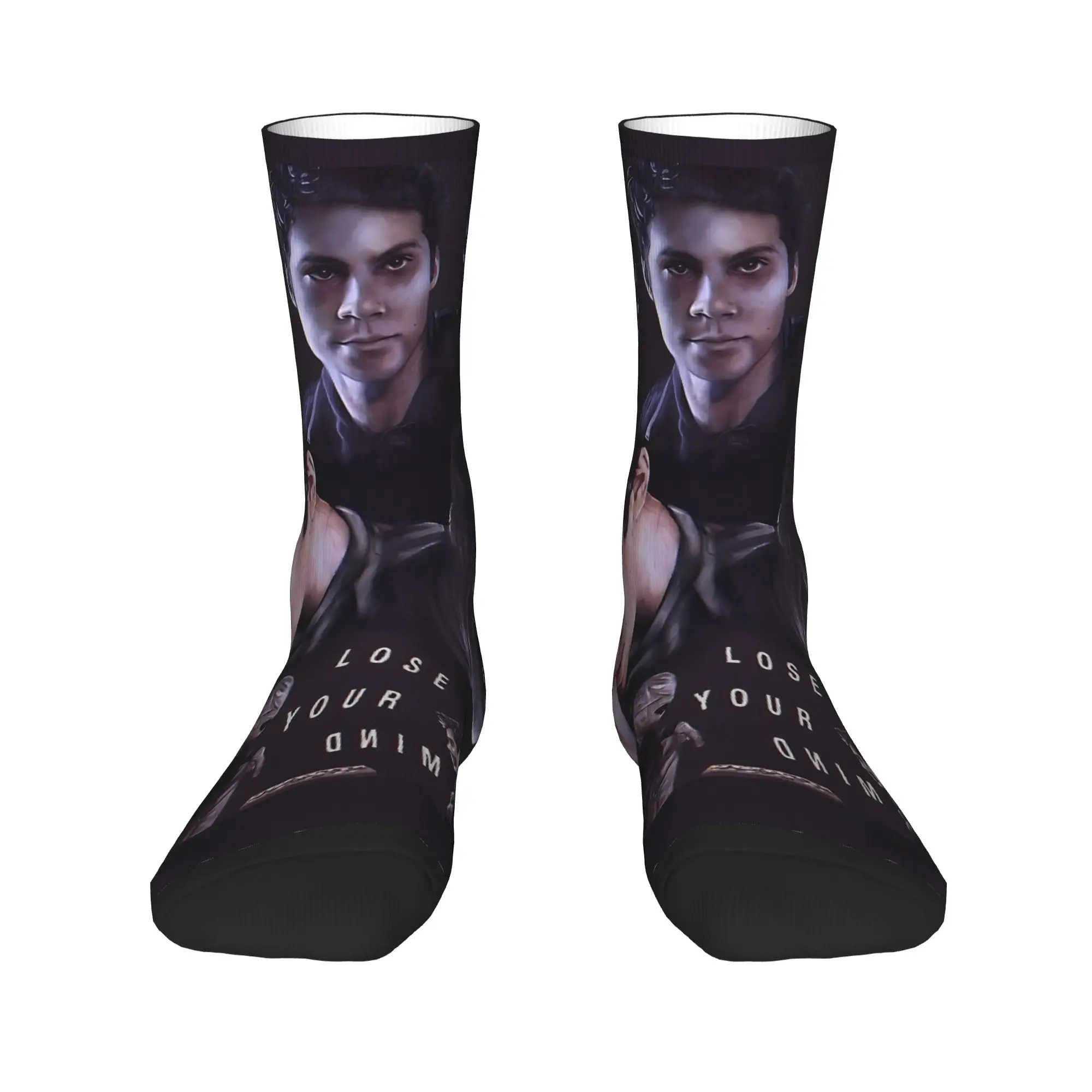 الظلام الفراغ Nogitsune في سن المراهقة الذئب الجوارب تصميم جوارب عدم الانزلاق الرجال الجوارب متوسطة لينة الشتاء الجدة سكيت الجوارب