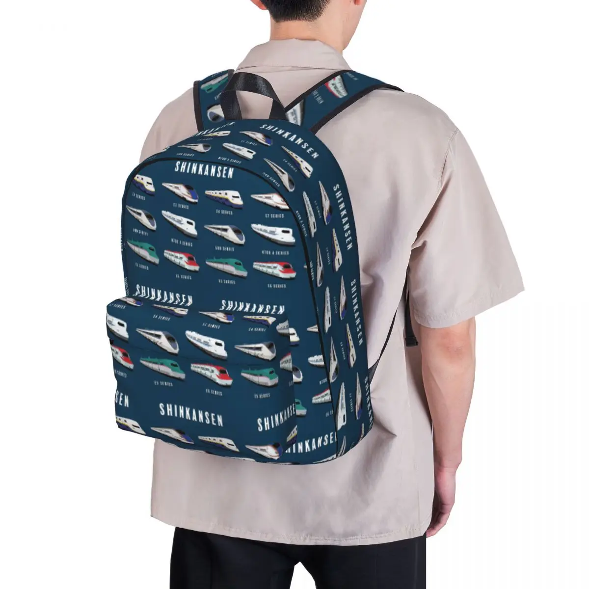 Japonês shinkansen bala trens mochilas grande capacidade estudante saco de livro bolsa de ombro mochila de viagem crianças saco escolar