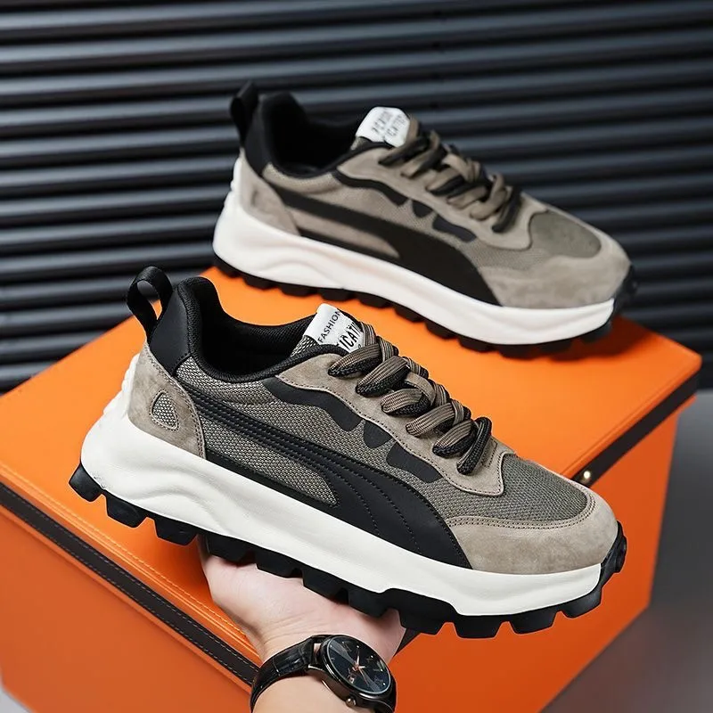 2025 New Leisure Sports Shoes Men's Shoes Spring All-match Running Shoes Breathable Fashion Shoes Shark Shoes