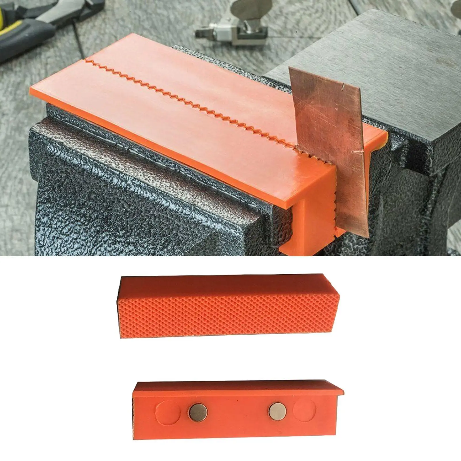 

2 Pieces Magnetic Vise Jaw Pads Jewelry Making Tool Multipurpose Protector