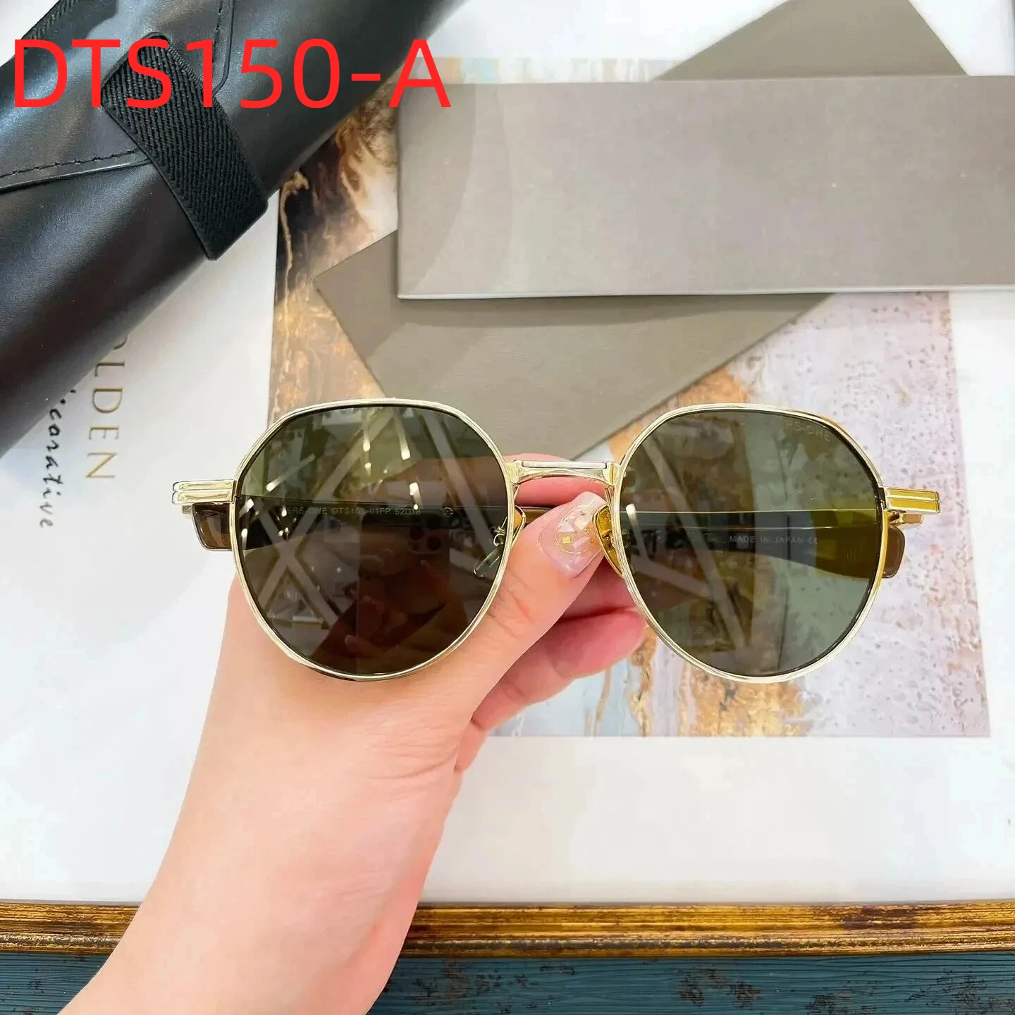 

Original Factory DT VERS-EVO VERS-ONE DTS150-A With Brand Box Stylish UV400 Green Lenses Top Quality Retro Men Women Sunglasses