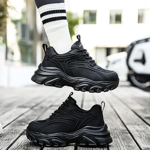 Imagen 2 del producto Zapatos de seguridad para mujer, botas de seguridad para el trabajo, transpirables, con punta de acero, a prueba de perforaciones, zapatillas deportivas para trabajo, botas tácticas de construcción