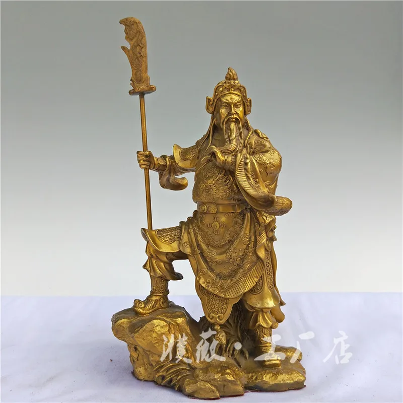 Brass Guan Gong Guan Erye27cmBrass Guan Gong Standing Brass Guan Gong Figurine