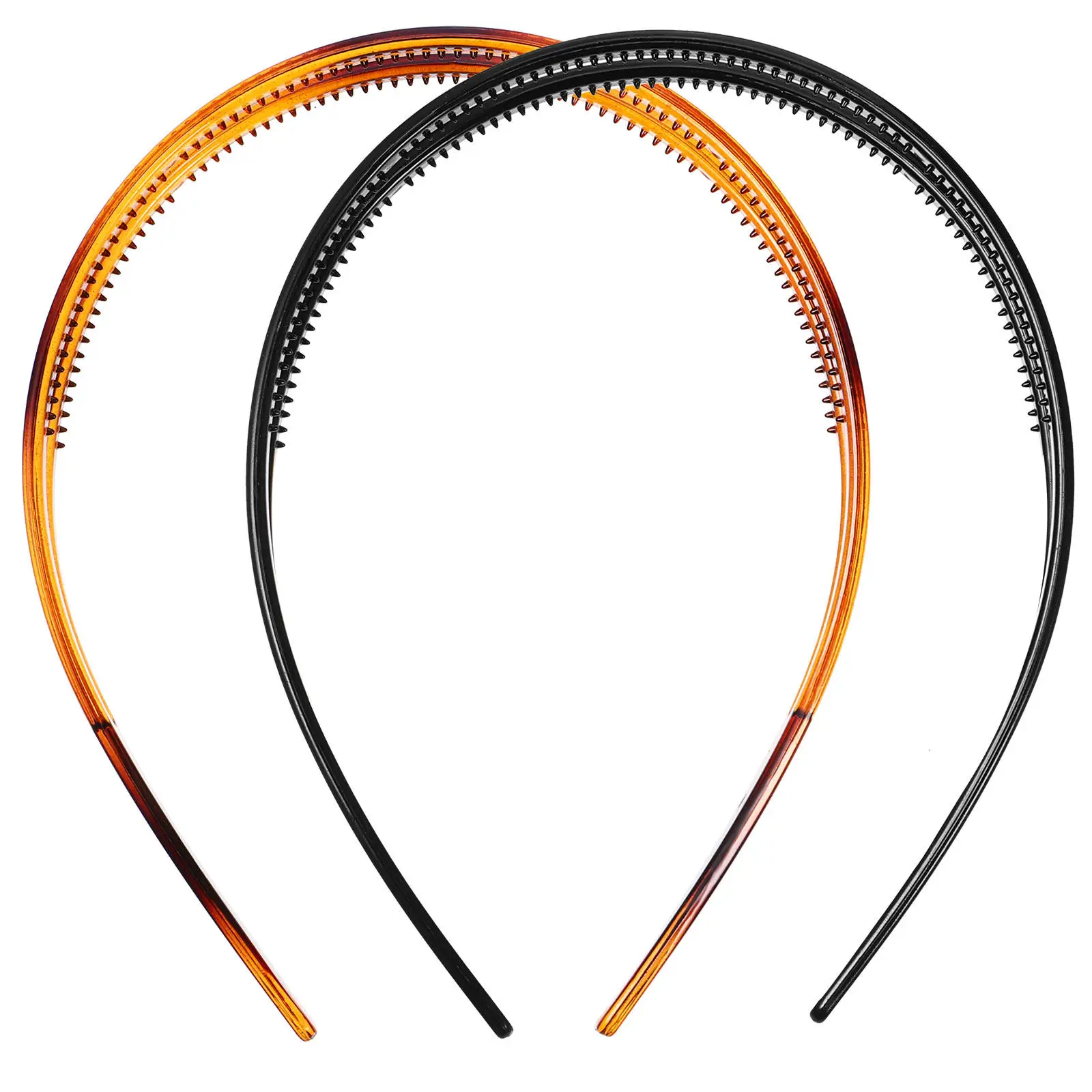 

2pcs Anti-Slip Headband Plastic Hair Hoops For Women Fashion Hair Accessories Daily Wear School Holiday Use