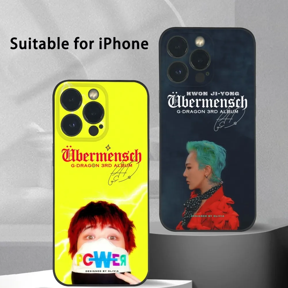 Kpop GD G-Dragon Sänger Telefon Fall Für IPhone 15 14 13 12 11 Pro Xs Max Mini XR X 7 8 Plus Schwarz Matt Soft Shell Funda