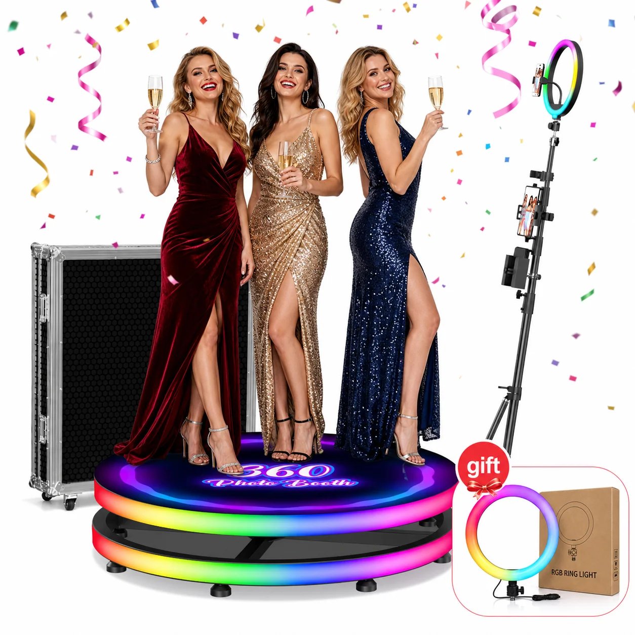 Photography Lighting Kit Rental - US Stock Rotating 360 Photo Booth