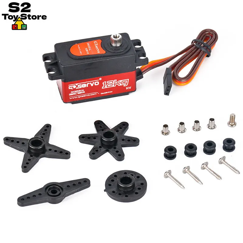 

GXservo Digital Servo GX3212MG 12KG HV High Torque Short Body Metal Gear Aluminum Case For 1/10 RC On Road Drift Touring Car