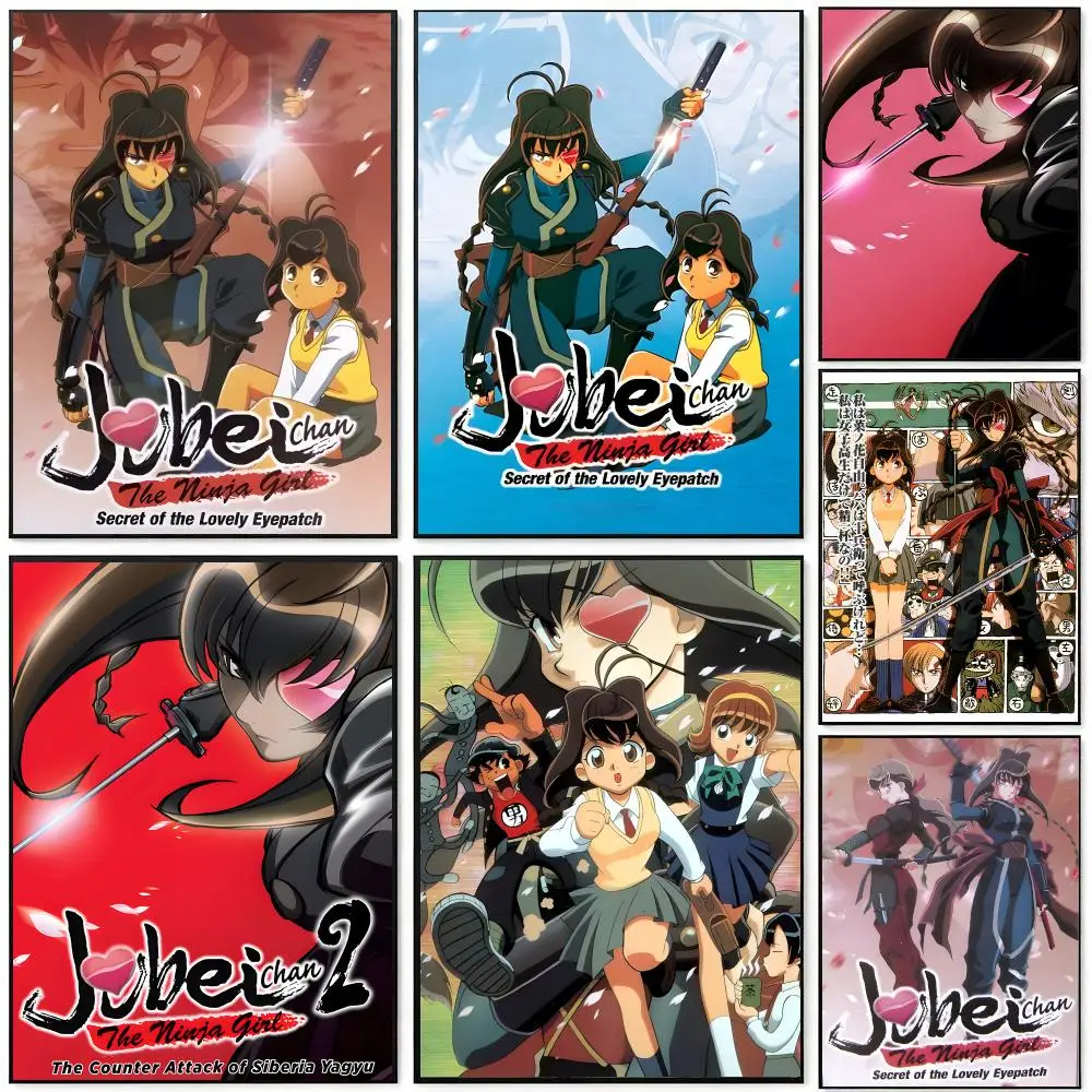 Anime Jubei-chan The Ninja Girl Poster Poster HD Waterproof Self-Adhesive Wall Art – Multi-Scene Use, Top Gift Pick