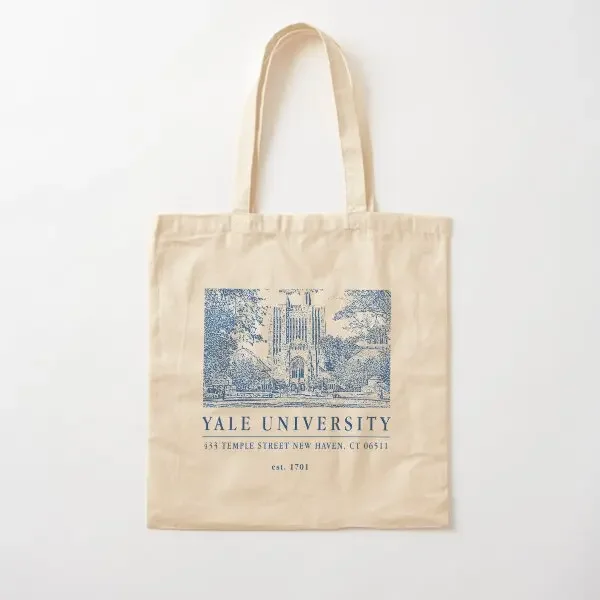 

Yale Campus Tote Хлопковая Холщовая Сумка Многоразовая Дизайнерская Повседневная Женская Мода Печатная Продуктовая Дорожная Женская Сумка Унисекс