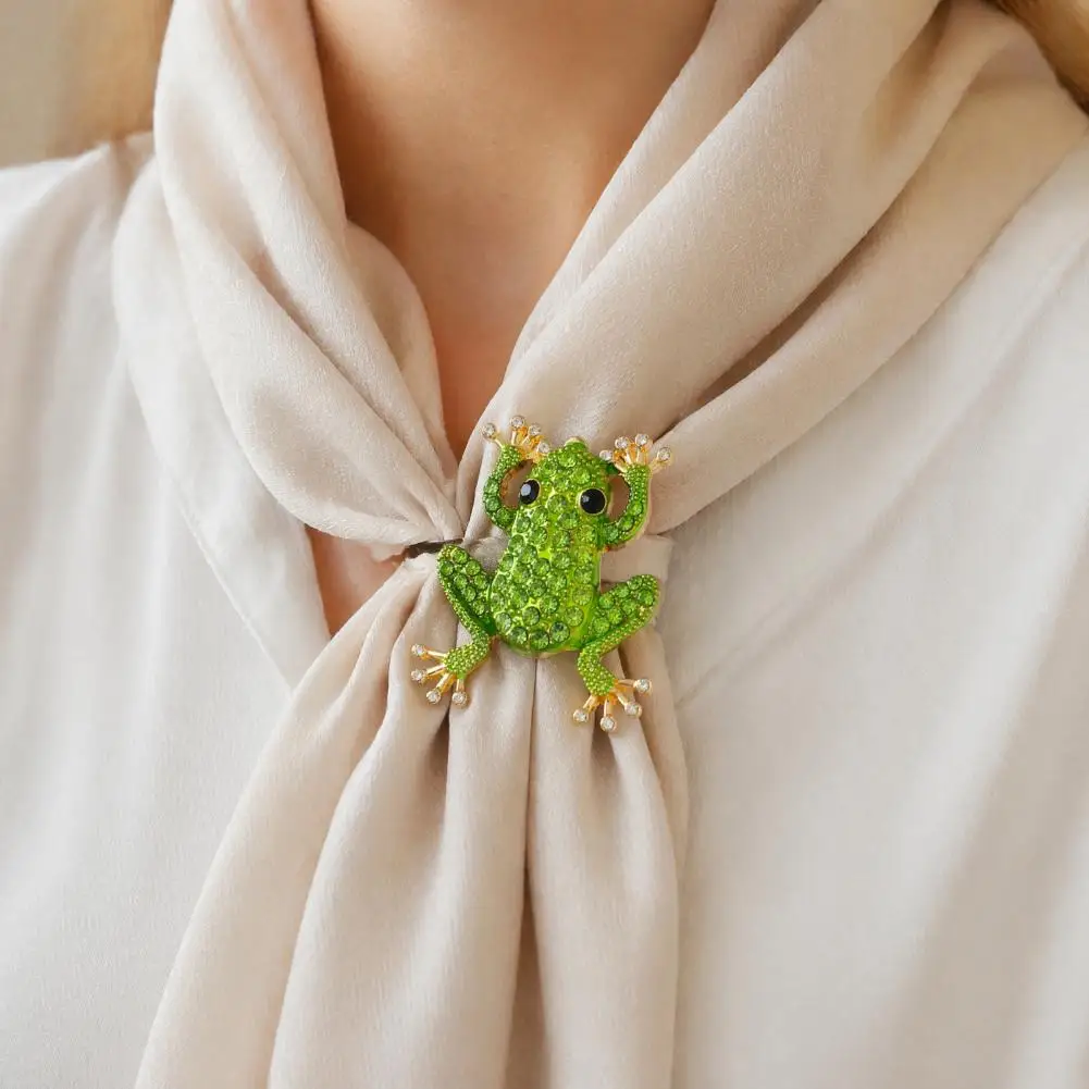 Niche Accessories Frog Jewelry for Women Rhinestone Frog Stud Earrings Sparkly Brooch Pin Vintage Boho Summer Beach for Women