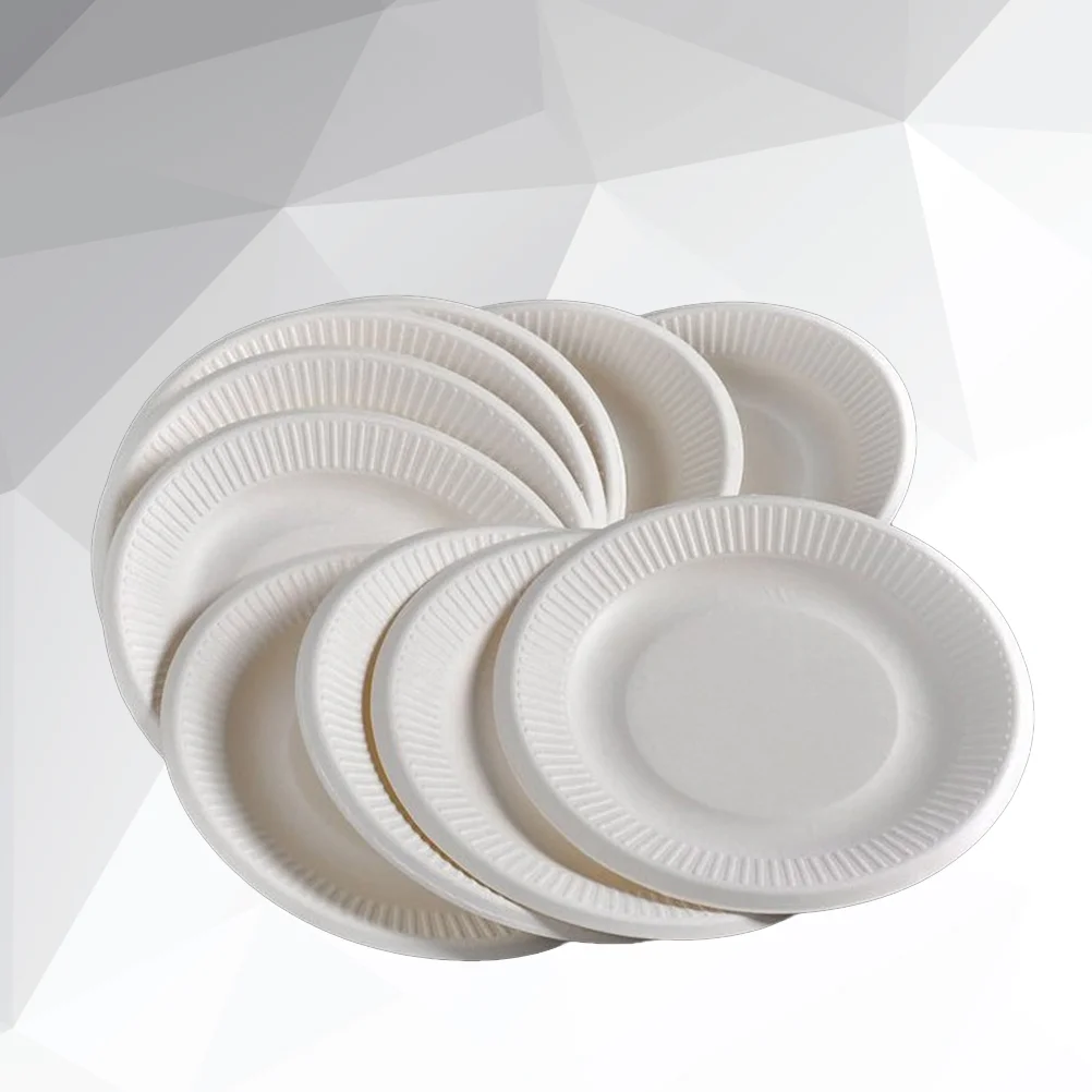 

50pcs/lot Disposable Paper Plates 7 Inch Round Dessert Cake Plate Tableware disposable tableware disposable plates