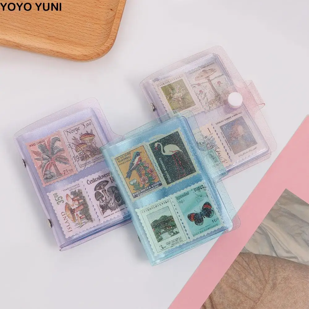 

3 inches Card Stock Binders Albums Transparent Glitter Jelly Color Mini Photo Album Photo Album Card Holder Instax Album
