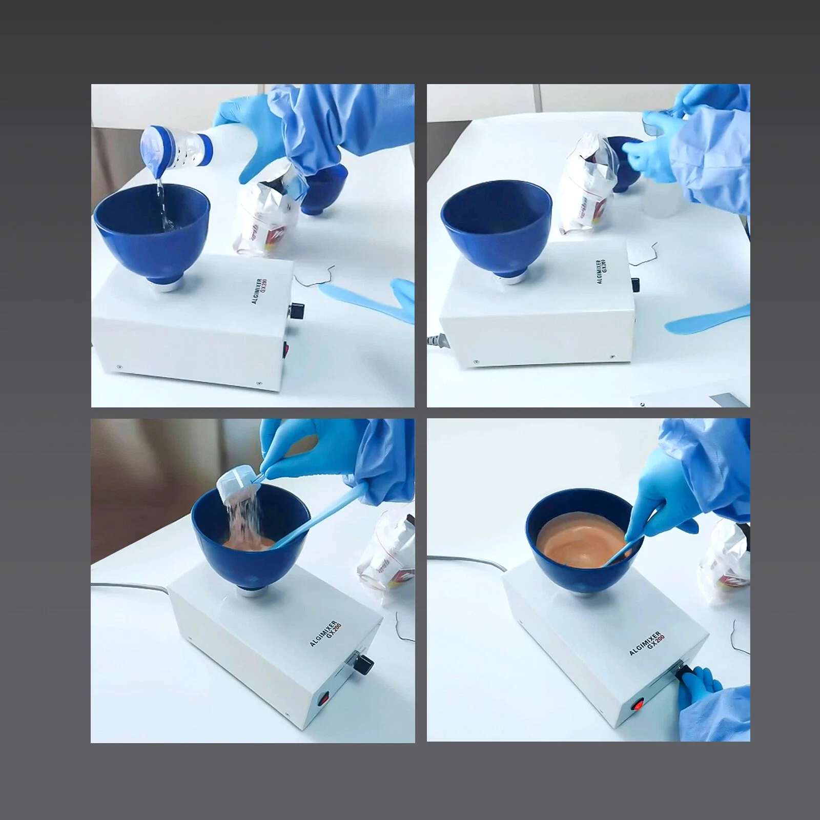 GX200 Automatic Alginate Mixer Agitator Mixing Bowls Impression Material Stirring Machine for Precise Dantal Lab Equipment
