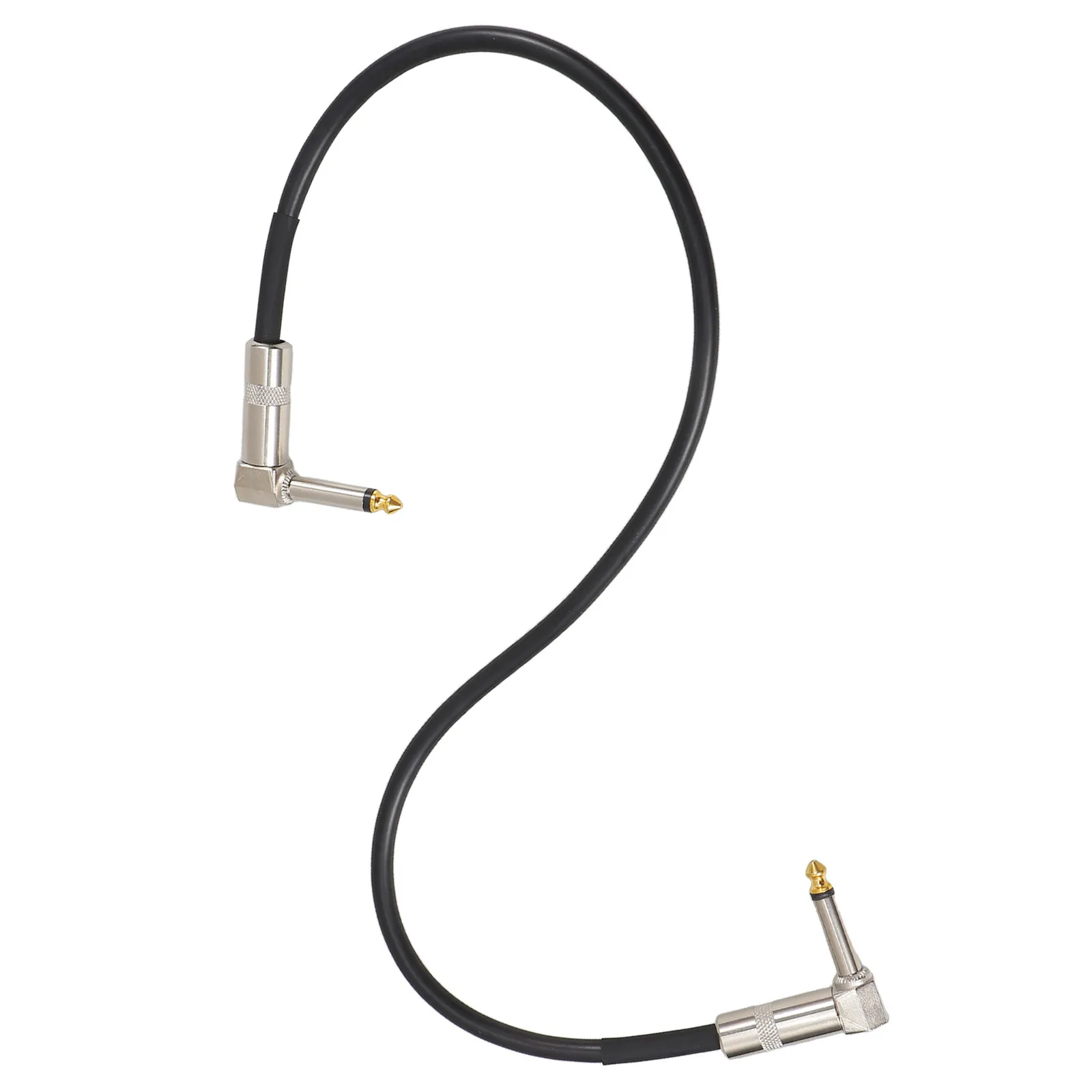 Black Guitar Cable Noise Reduction Shielded Cord Robust Wire for Electric Bass Guitar Pedal Effect Amplifier Connection view 3
