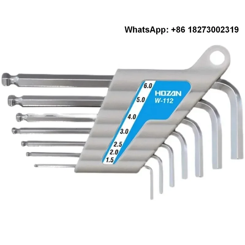 

Authentic Baoshan W-112 L-type set hexagonal wrench short body ball head 1.5-6mm metric