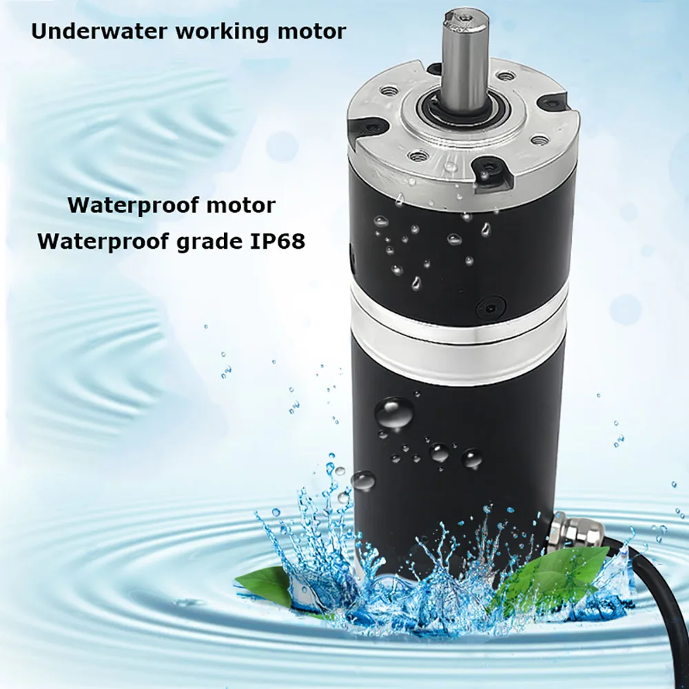 500KG Large Load Torque IP68 Waterproof Motor 18-1660RPM DC 24V Underwater Motor Dust-Proof Planetary Gearbox Motor