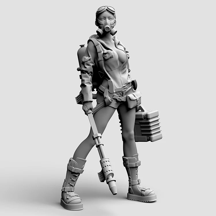 OceanCosmos miniatures, Original, Wasteland detection girl, science fiction, sexy, Resin unpainted, Resin Model kit figure GK