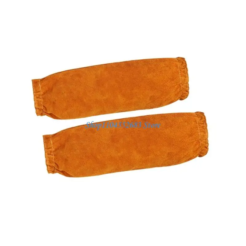 Y6GD Welding Arm Guards Leather Welding Sleeves Heat Resistant Flame Retardant Cover