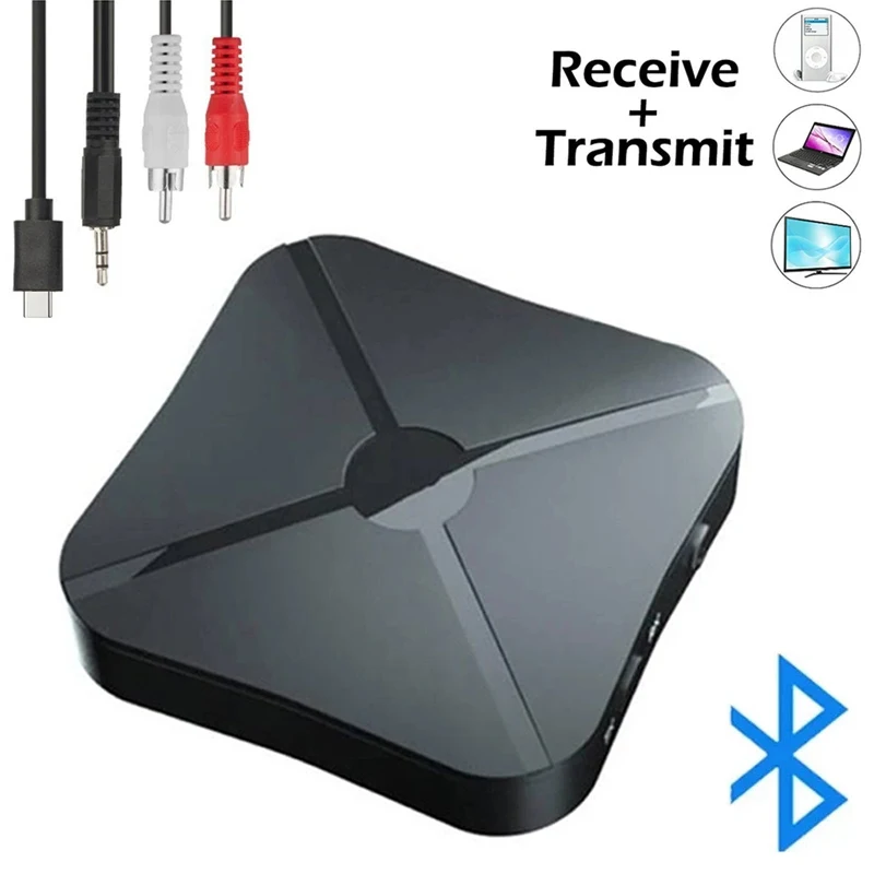 KN319 Wireless Bluetooth 5.0 Receiver Transmitter Audio Adapter With 3.5mm AUX Jack RCA AV Stereo For Car Kit TV MP3 PC Speaker