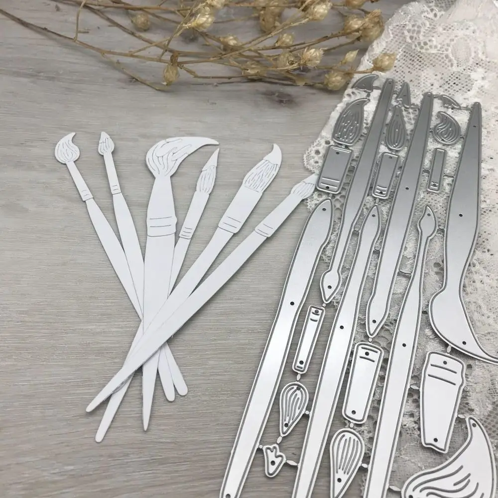 1pcs metal cutting dies cut die mold writing brush decoration Scrapbook paper craft blade punch stencils dies