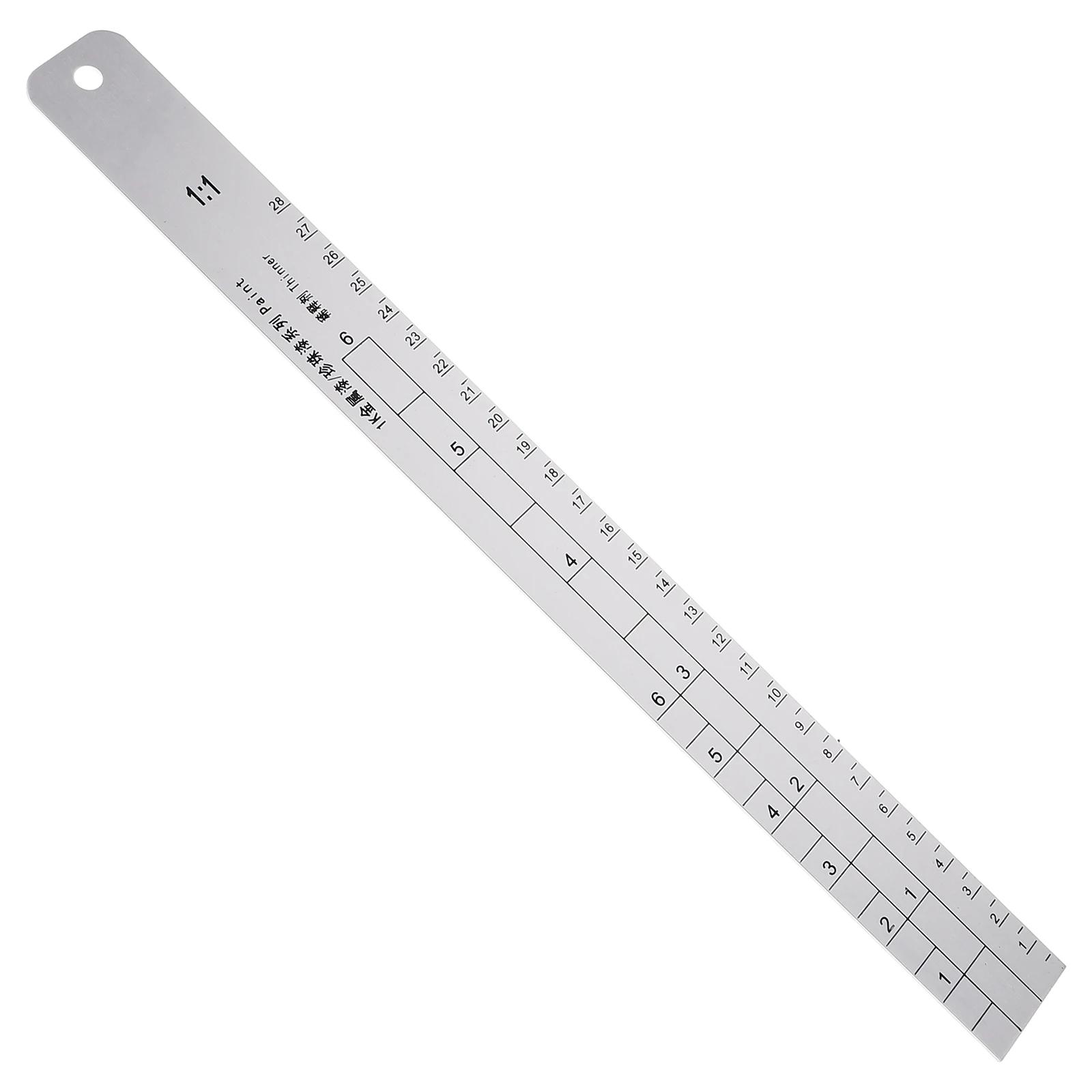 

Paint Adjustment Scale Ruler Mixing Rulers Metal Measuring Stick Machinist Stainless Steel Sticks