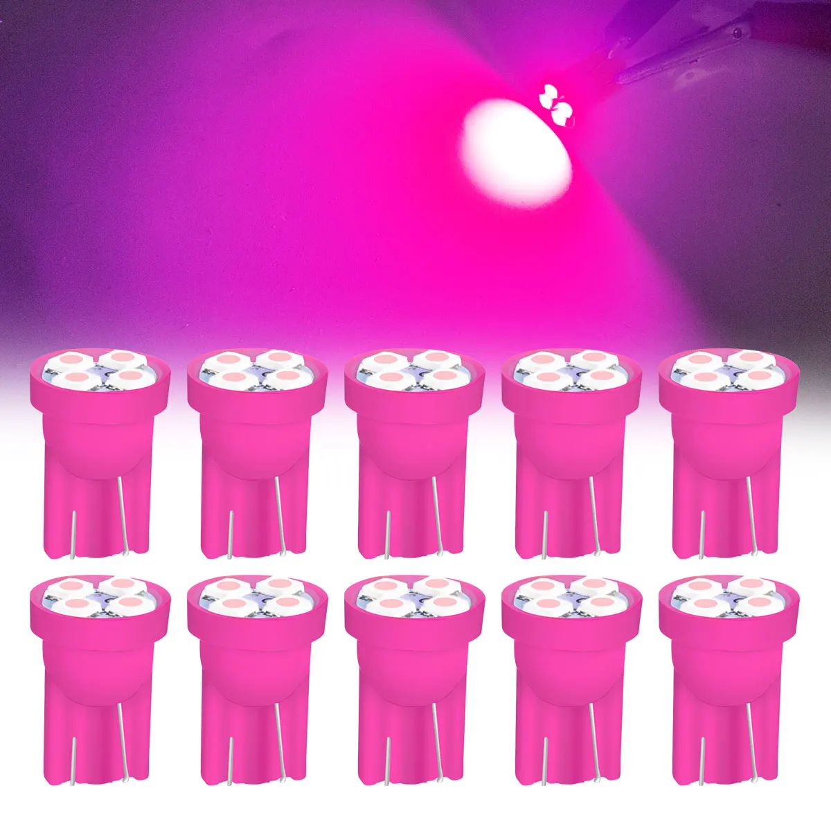 10 Teile/satz Auto Licht T10 4SMD 1210 Hohe Helligkeit LED Chips Blau LED Licht Auto Lesen Licht Spielen und Stecker lange Lebensdauer