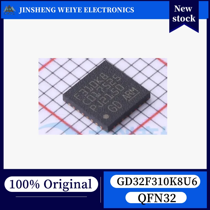 

(10/50 pieces) GD32F310K8U6 F310K8 QFN32 32-bit general-purpose microcontroller, 100% new, original, in stock, chipset.