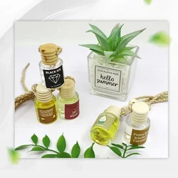 2PCS Car Hanging Glass Bottle Air Freshener Empty Bottle Aromatherapy Pendant Diffuser Car Decoration Aromatherapy Ornament