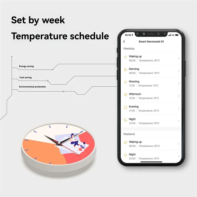 AA01-Floor Warm Heating Thermostat Temperature Controller Electric Floor Heating Thermostat LED Touch Temperature Control Switch