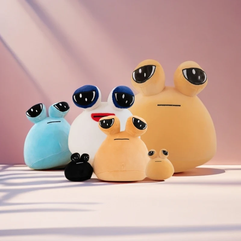 13-25 سنتيمتر بلدي الحيوانات الأليفة Pou Kawaii ألعاب من نسيج مخملي محشوة الحيوان لعبة لينة أنيمي دمية القطن أريكة وسادة نوم هدايا عيد ميلاد للأطفال الفتيات