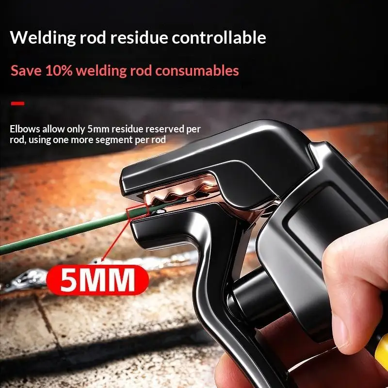 Insulated Pure Copper Welding Electrode Holder Shockproof Non-Slip Arc Welder Clamp 400A for Outdoor Welding Operations